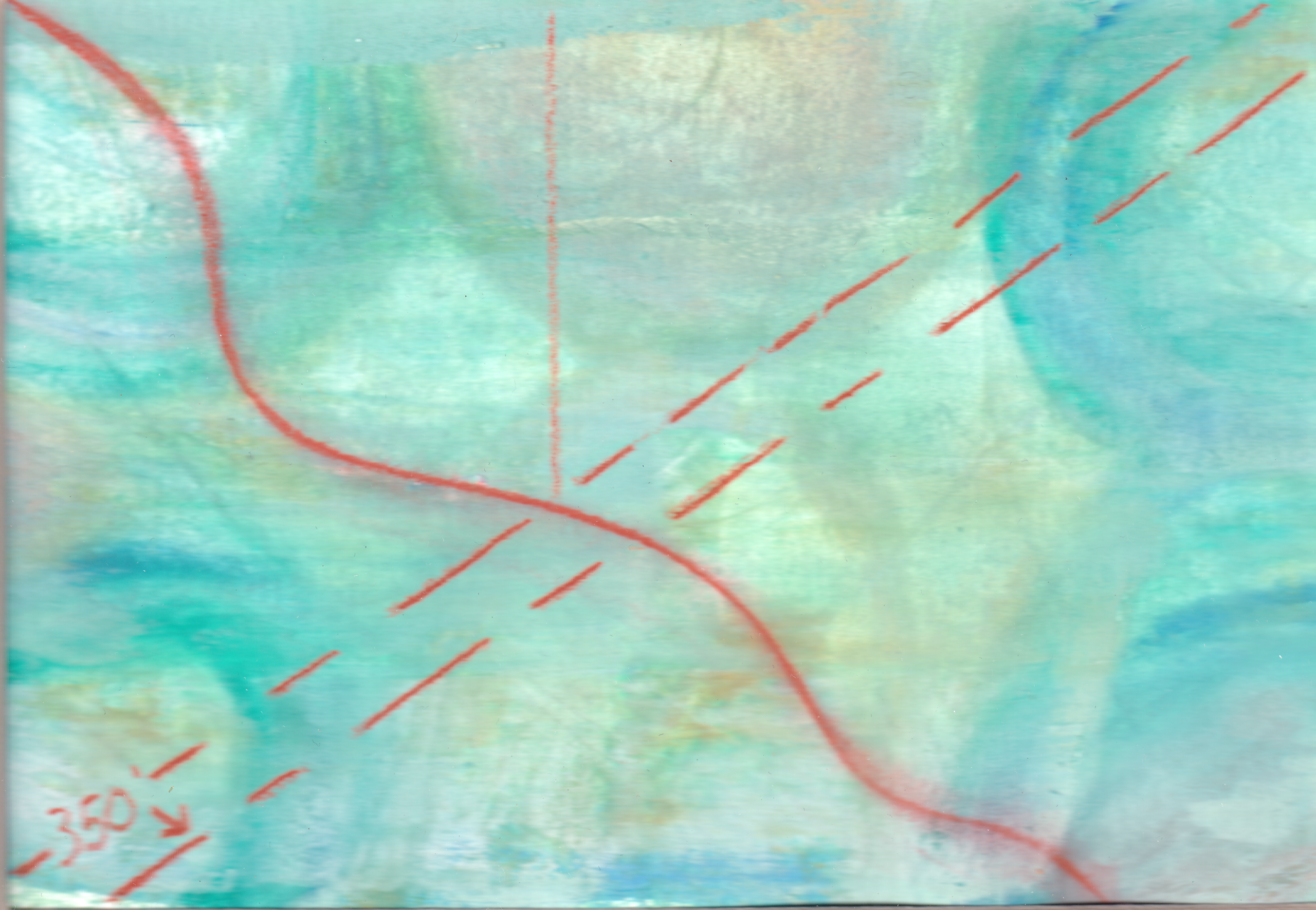 350' segment of the gash