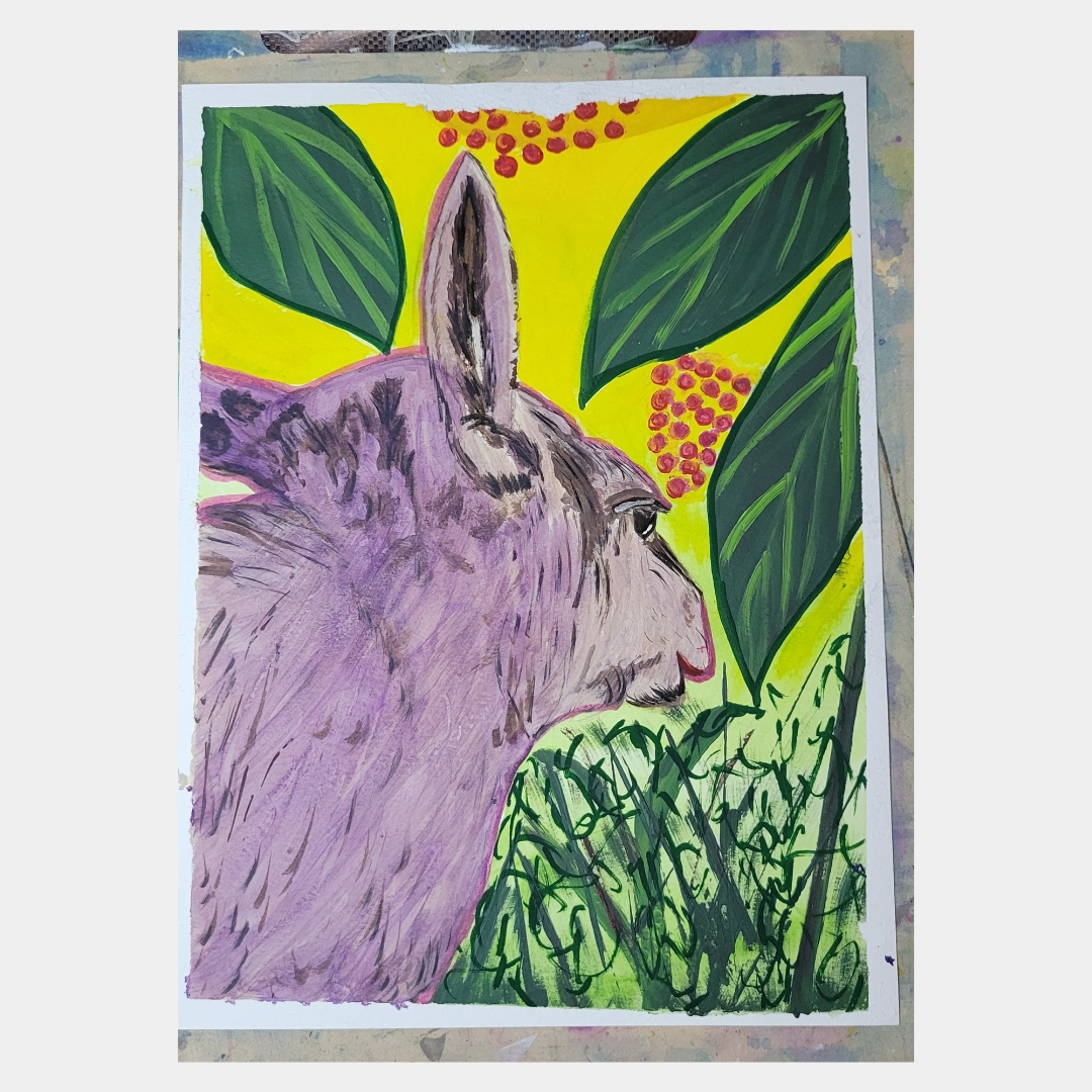 Llama Justice in acrylic. Llama Justice in acrylic.