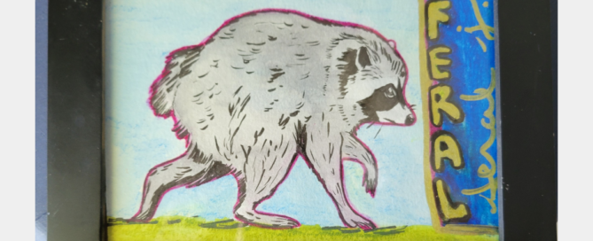 Feral Jimothy, mixed media.
